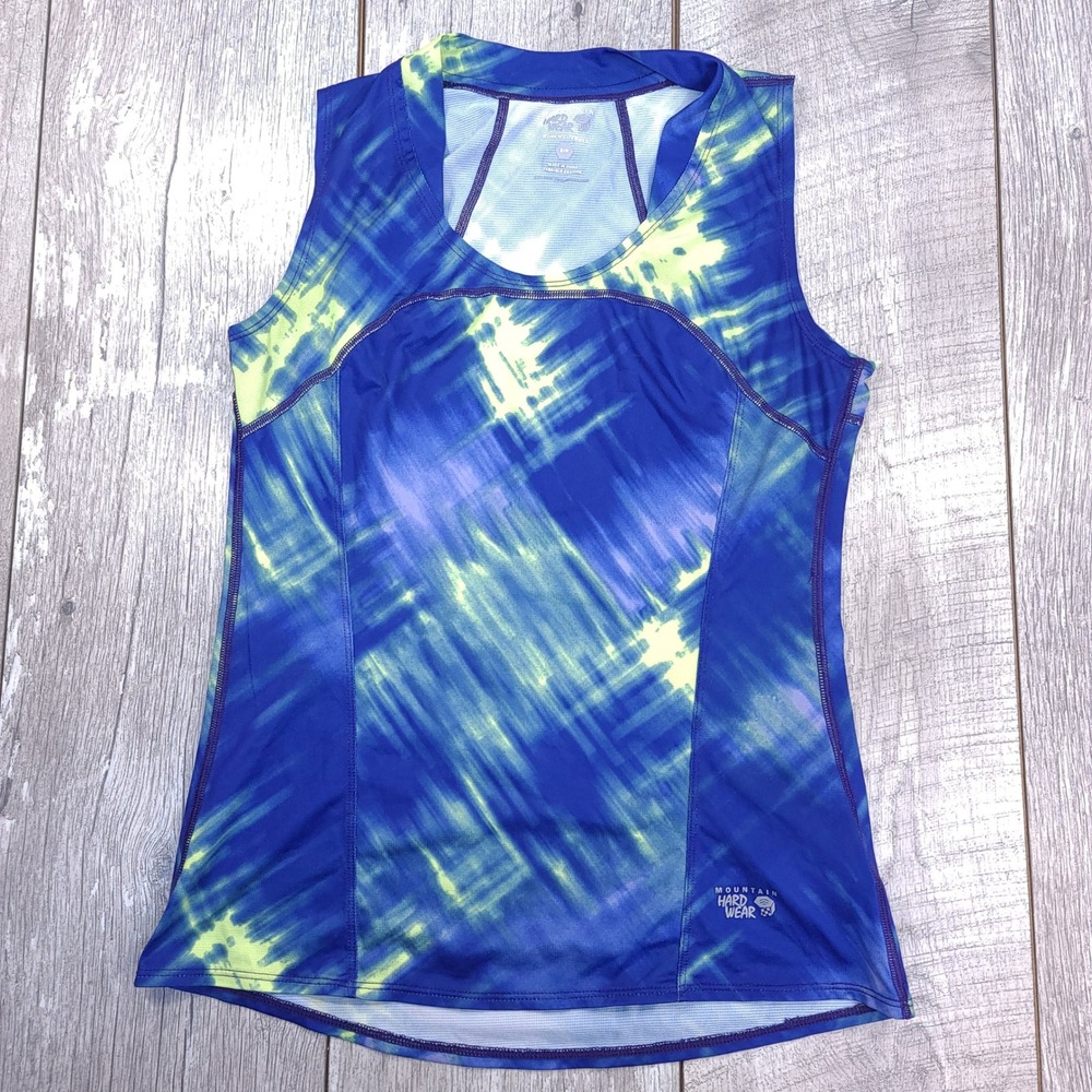 Mountain Hardwear Tank Top Women Small Blue Tie Dye Athletic Hiking Outdoor